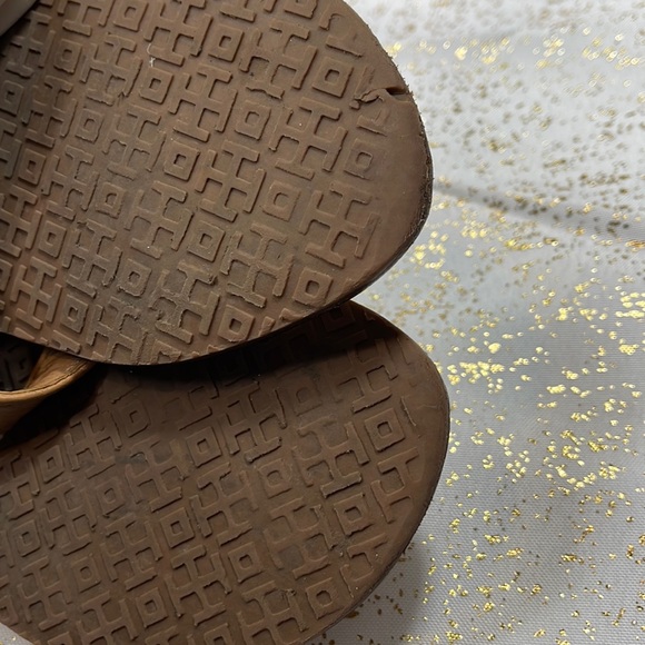 Tory Burch shoes Flip flops sandals Thora flats tan gold - Picture 7 of 14